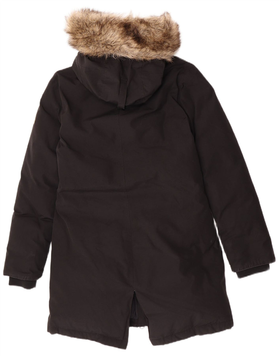Superdry ženska jakna parka s kapuljačom UK 10 mali crni poliester