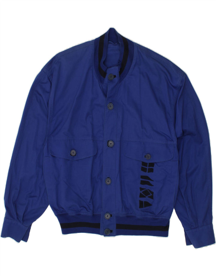 PANCALDI & B Mens Bomber Jacket IT 48 Medium Blue Cotton Vintage Pancaldi & B and Second-Hand Pancaldi & B from Messina Hembry 