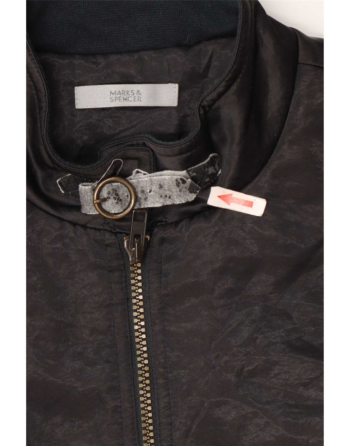 Marks & Spencer Chaqueta Bomber para Mujer UK 40 Mediana Color Negro