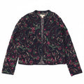 Offene Blazerjacke für Damen von Monsoon, Gr. 12, mittleres Marineblau, Baumwolle mit Blumenmuster