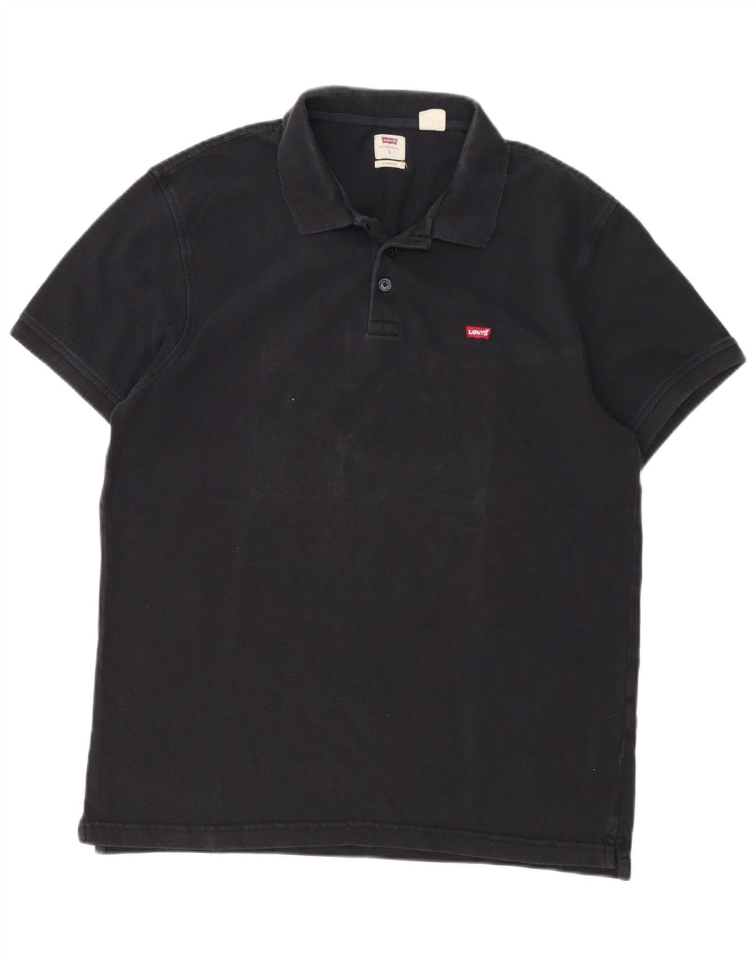 Levi's Herren Standard-Poloshirt, groß, schwarze Baumwolle