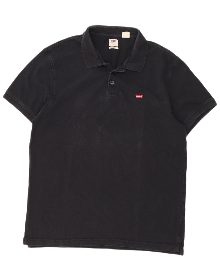 Levi's Herren Standard-Poloshirt, groß, schwarze Baumwolle