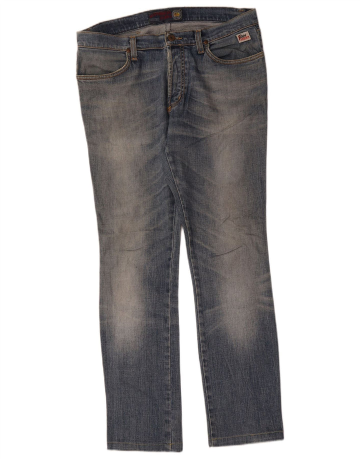 Roy Rogers Damen Slim Jeans W34 L30 Blaue Baumwolle