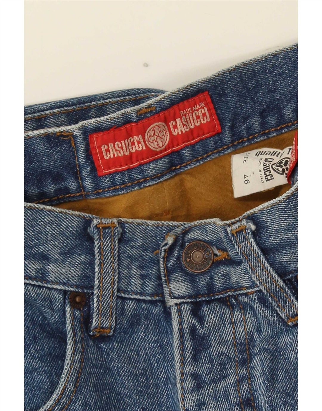 Casucci Womens Tapered Jeans W26 L31 Blue Cotton