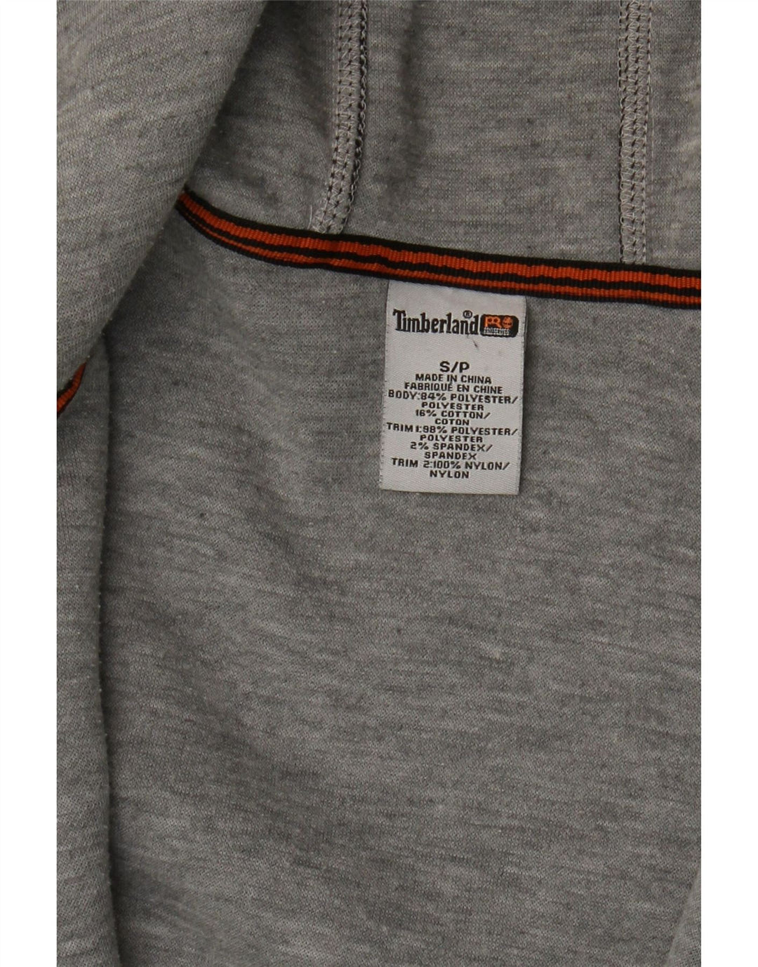 Timberland Mens Zip Hoodie Sweater Small Black Polyester