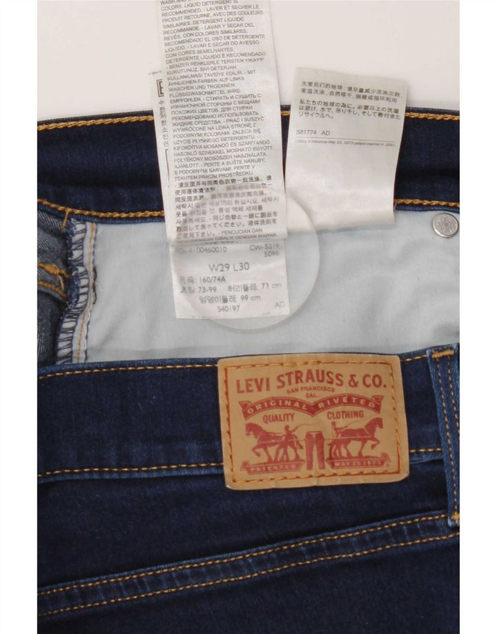 Levi's Womens 315 Cropped Jeans W29 L25 Navy Blue Cotton