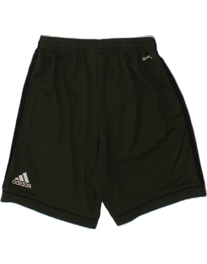 ADIDAS Boys Climalite Sport Shorts 13-14 Years  Green Polyester Vintage Adidas and Second-Hand Adidas from Messina Hembry 