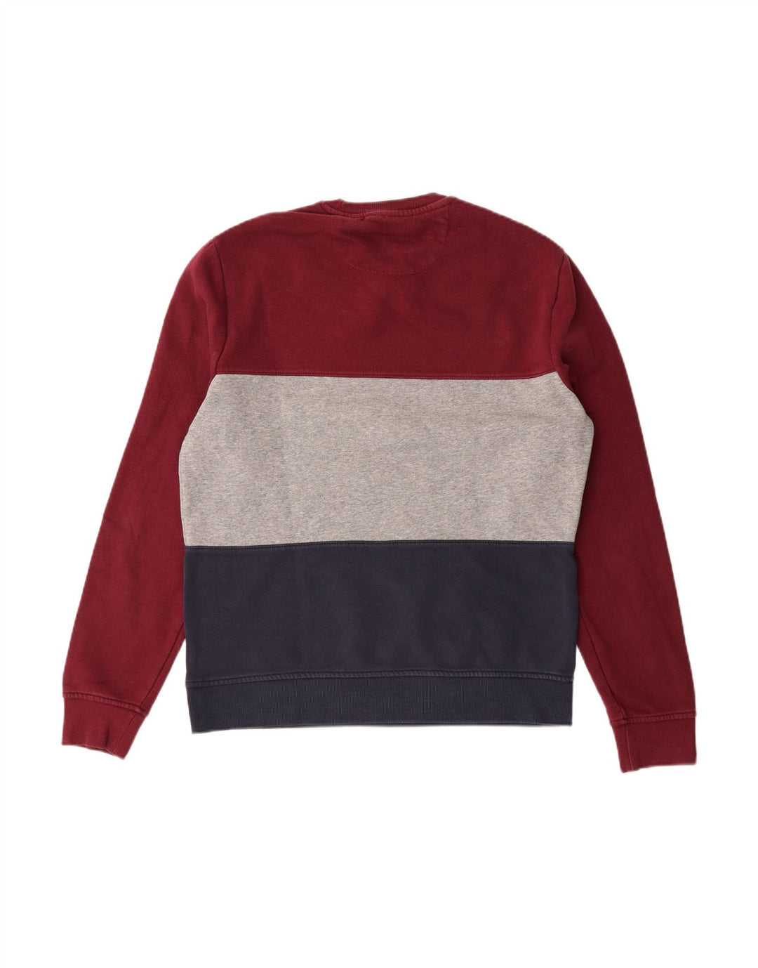 PENGUIN Mens Sweatshirt Jumper Small Multicoloured Colourblock Cotton