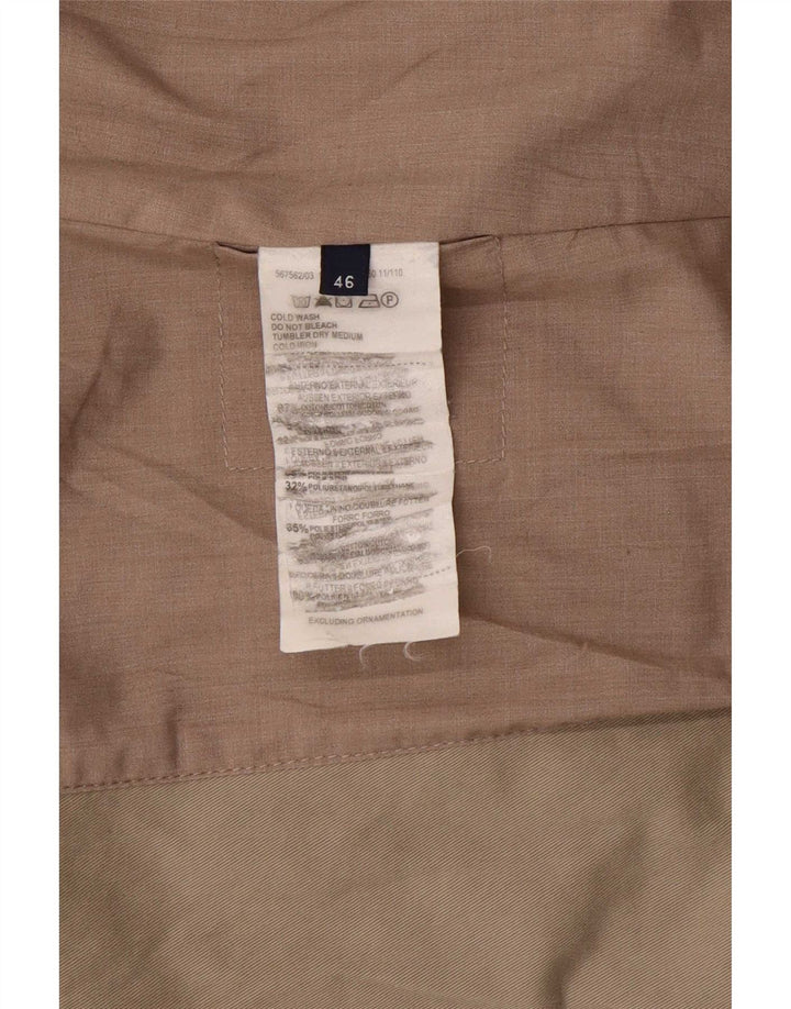 Trussardi Jeans Jaqueta blazer feminina com 2 botões IT 46 grande algodão bege