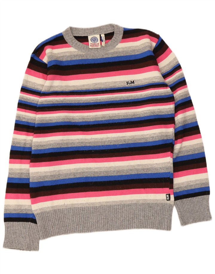 Franklin Marshall Herre Crew Neck Jumper Sweater Medium Flerfarvet