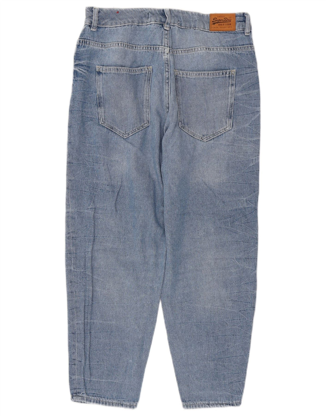 Superdry Jean Slim Court Taille Haute Ruby Femme W30 L24 Bleu Coton