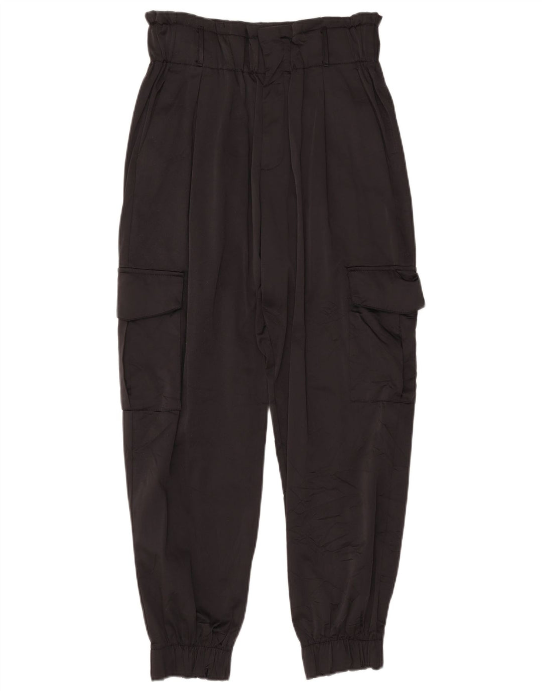 Zara Womens Joggers Cargo Trousers Medium W28 L26 Black