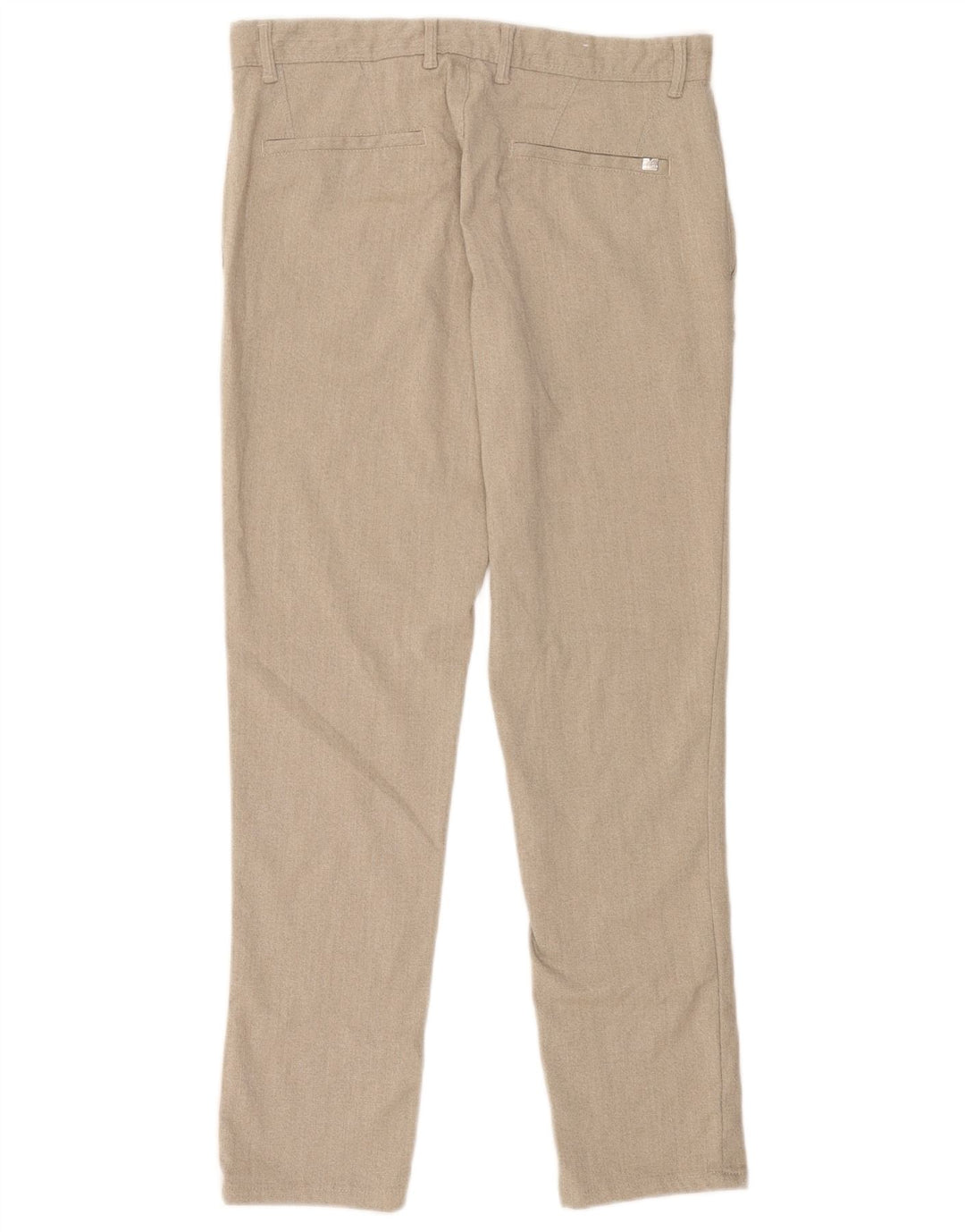 Zara Pantalon Chino Droit Homme EU 40 Moyen W31 L28 Beige Polyester