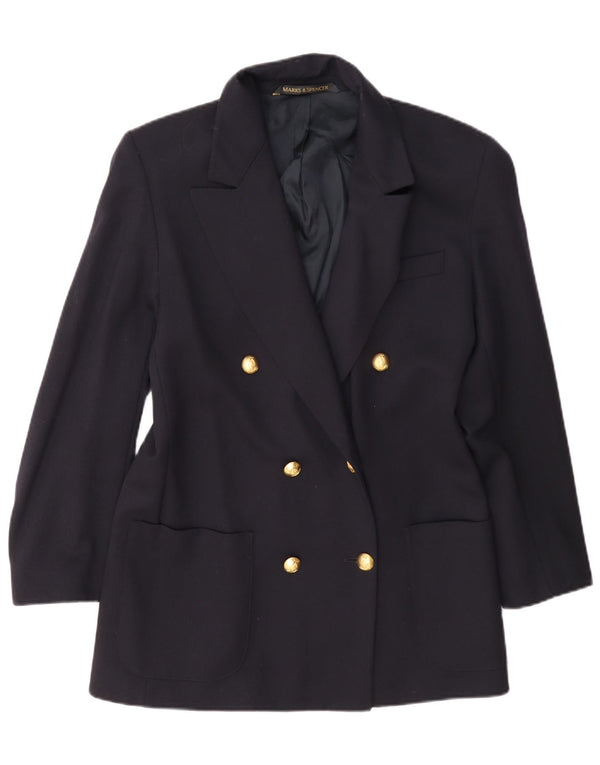 Marks & Spencer Dame Oversized Blazer Jacket UK 10 Small Navy Blue