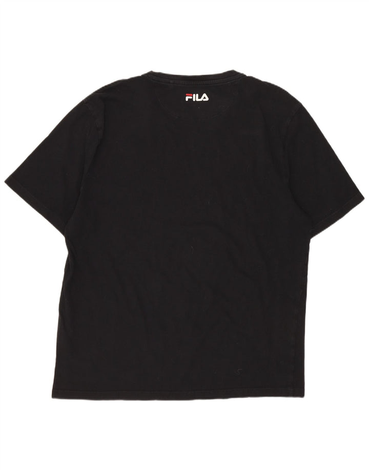 T-shirt grafica da uomo FILA Top grande nera