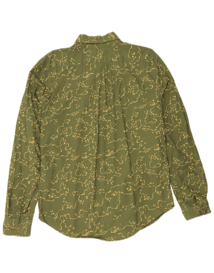 Levi's Mens Slim Fit Shirt Large Green Camouflage Cotton