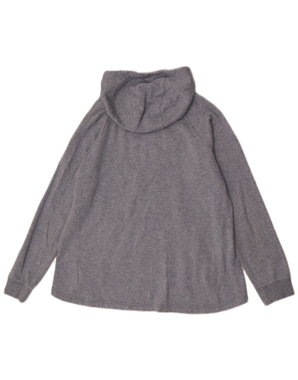 Dziewczęca bluza z kapturem z grafiką Nike 13-14 lat XL, szara bawełna