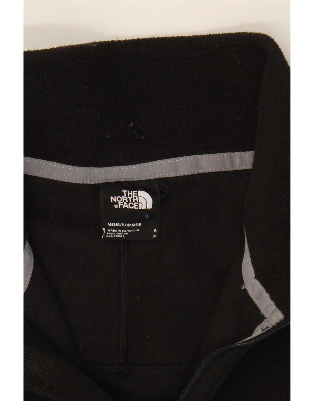 The North Face Mens Zip Neck Fleece Jumper Small Black Polyester