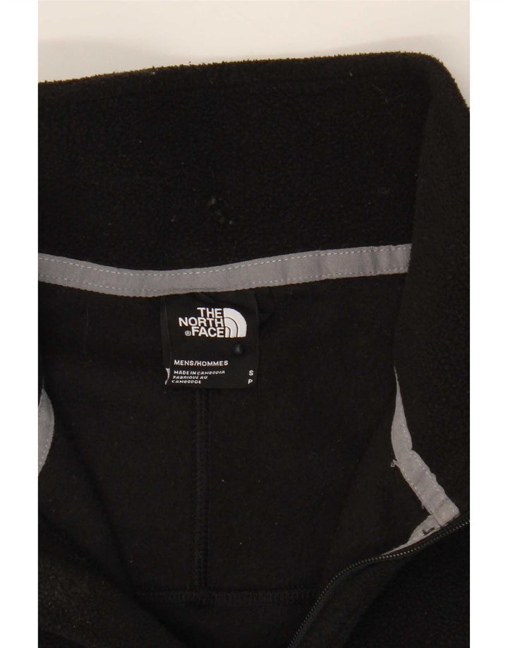 The North Face Mens Zip Neck Fleece Jumper Small Black Polyester