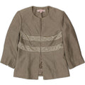 JACQUES VERT Womens Blazer Jacket UK 12 Medium Grey Polyester Vintage Jacques Vert and Second-Hand Jacques Vert from Messina Hembry 