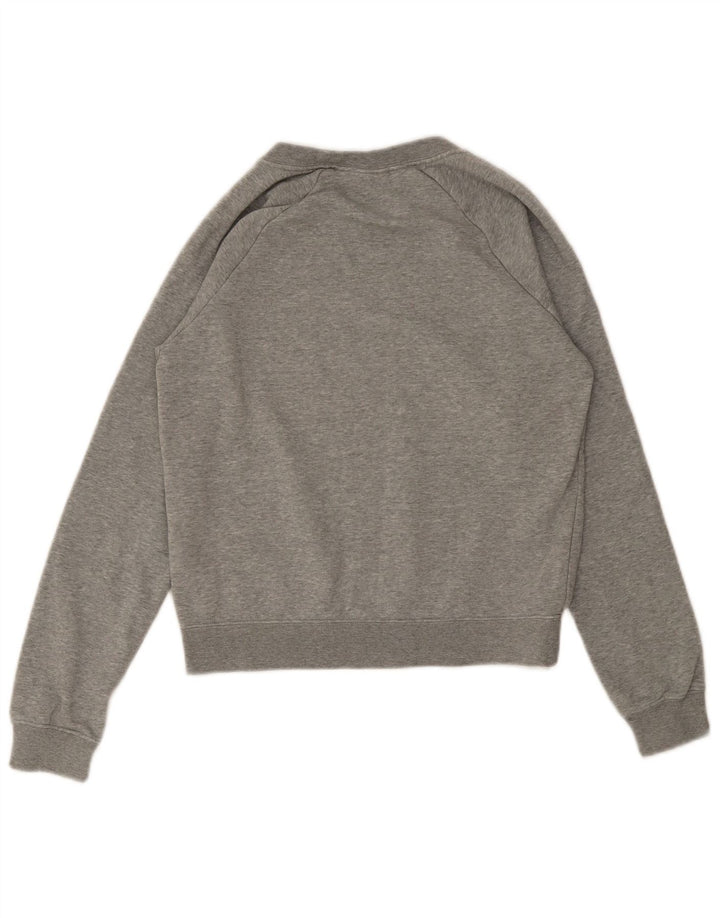 Nike Womens Sweatshirt Jumper UK 6 XS Grey Cotton