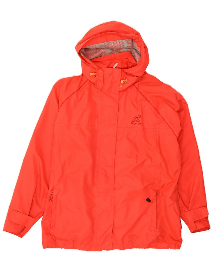 TARGET DRY Womens Hooded Rain Jacket UK 18 XL Red Polyester Vintage Target Dry and Second-Hand Target Dry from Messina Hembry 