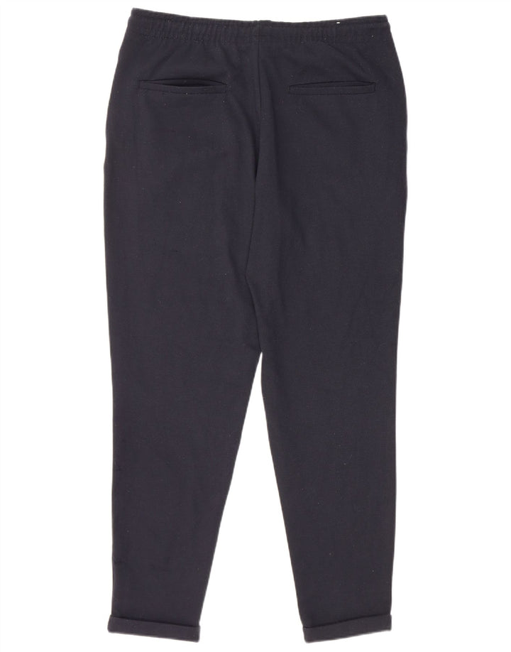 Zara Mens Slim Chino Trousers Medium W31 L27 Navy Blue Polyester