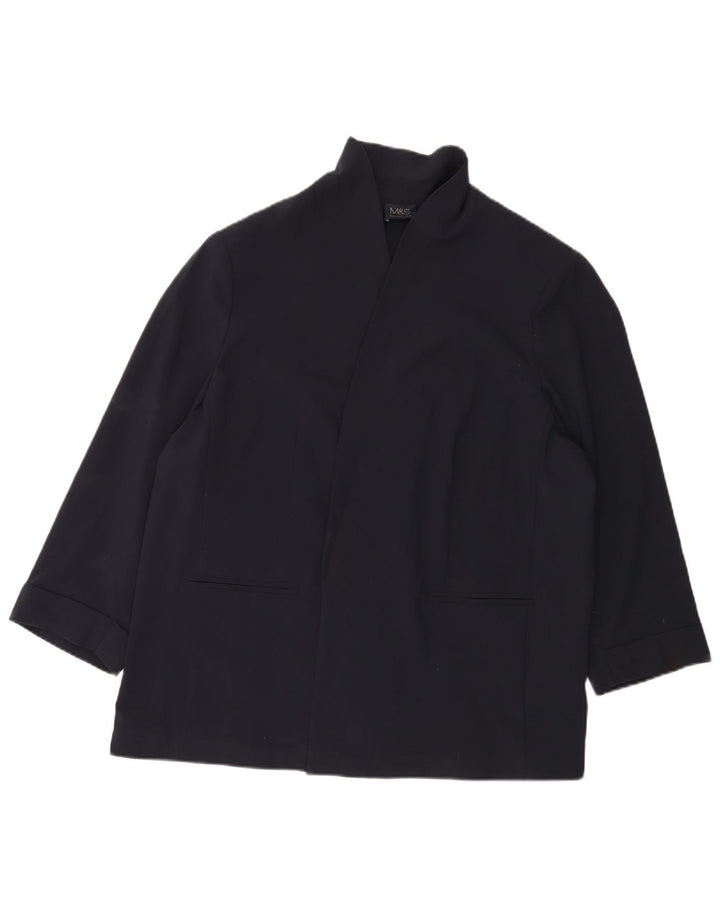 Giacca blazer aperta con maniche a 3/4 Marks & Spencer da donna UK 22 3XL Blu navy
