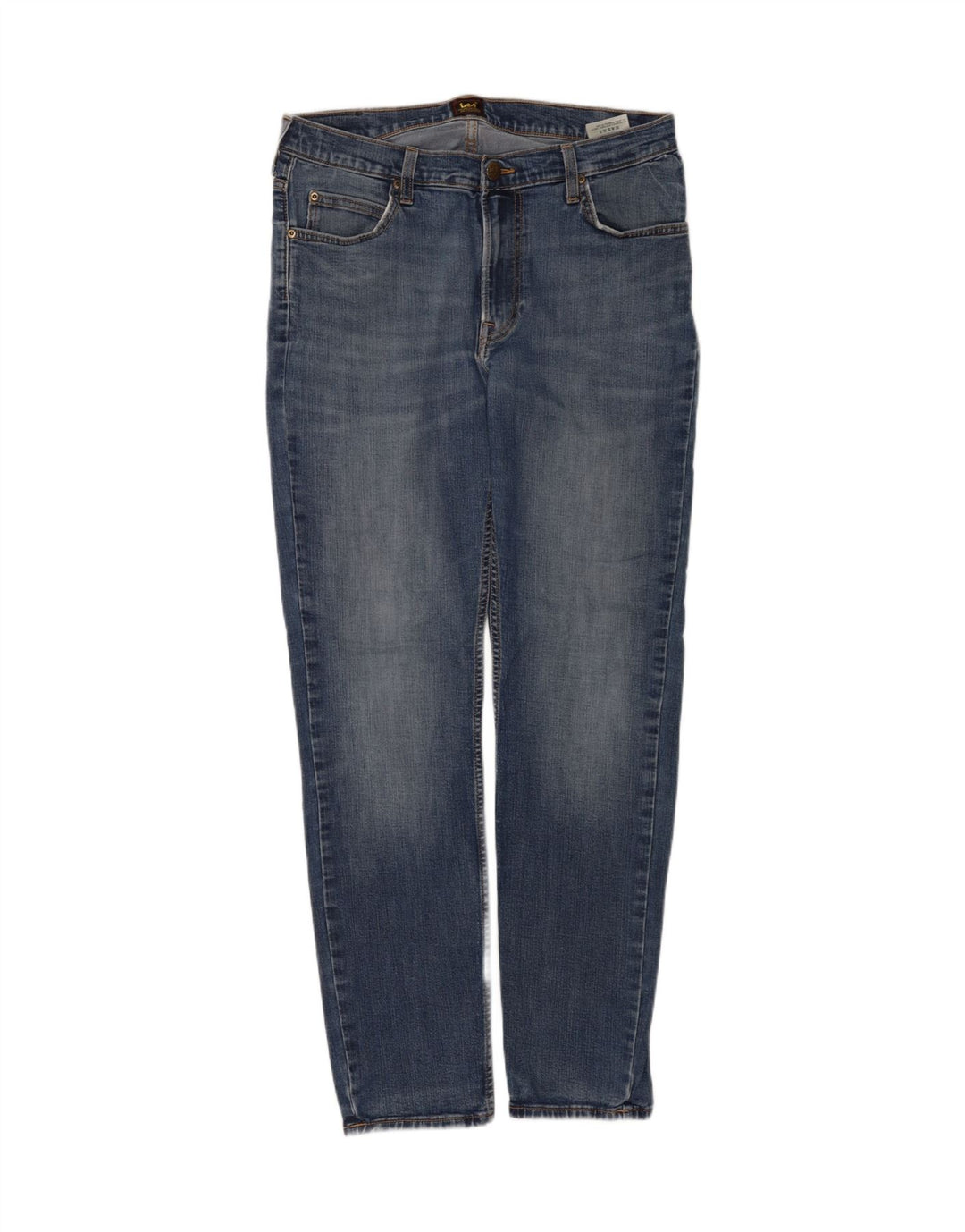 Lee Mens Rider Slim Jeans W33 L32 Blue Cotton
