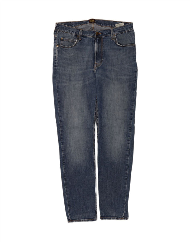 Lee Mens Rider Slim Jeans W33 L32 Blue Cotton