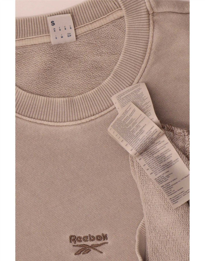 Reebok Herren-Sweatshirt mit lockerer Passform, Größe S, Grau, Baumwolle