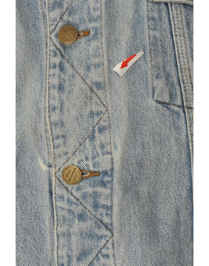 Stefanel Womens Denim Jacket UK 18 XL Blue Cotton