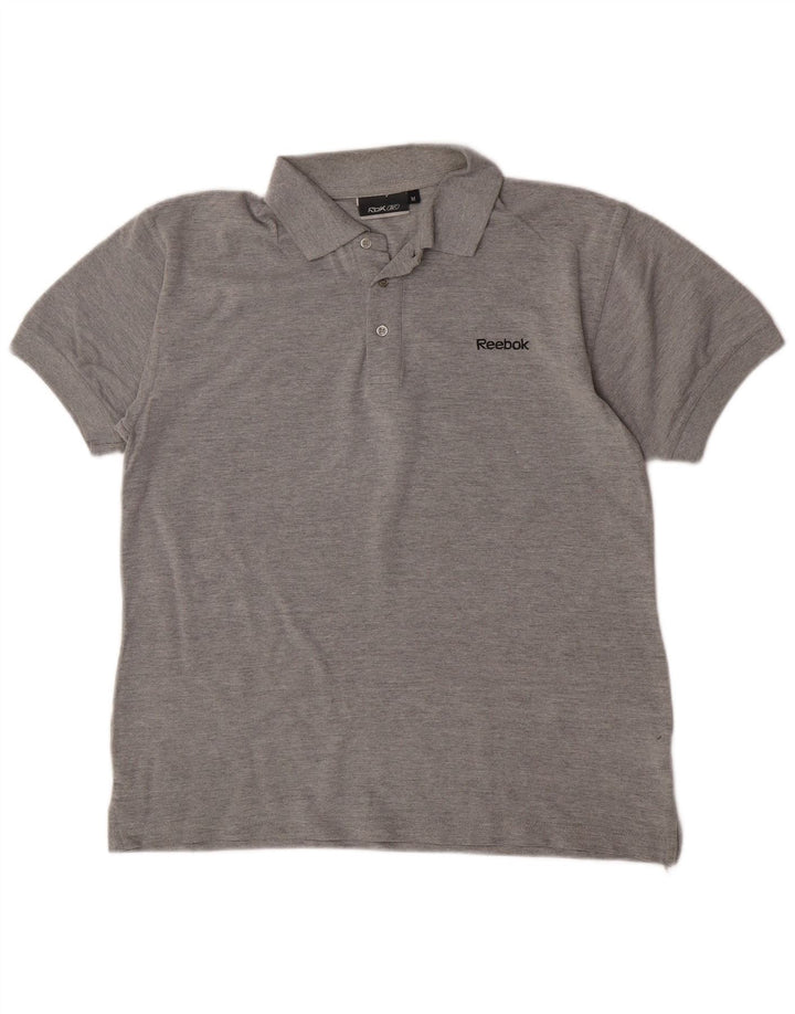 Męska koszulka polo Reebok, średnioszara, bawełniana