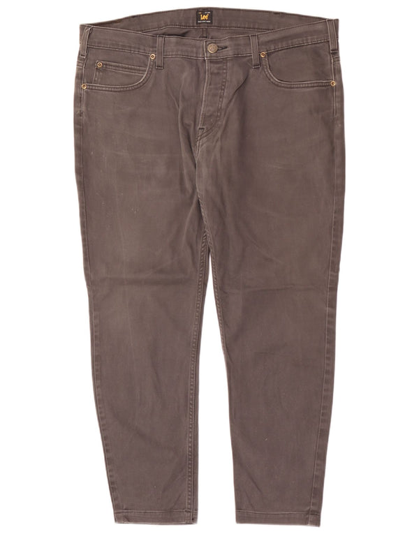 Lee Mens Powell Slim Casual Pantalones W38 L27 Algodón Gris