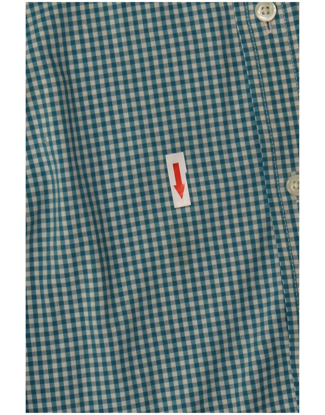 Izod Mens Shirt Large Blue Gingham Cotton