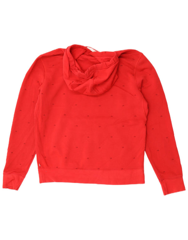 Maglione con cappuccio grafico da uomo Calvin Klein in cotone rosso medio
