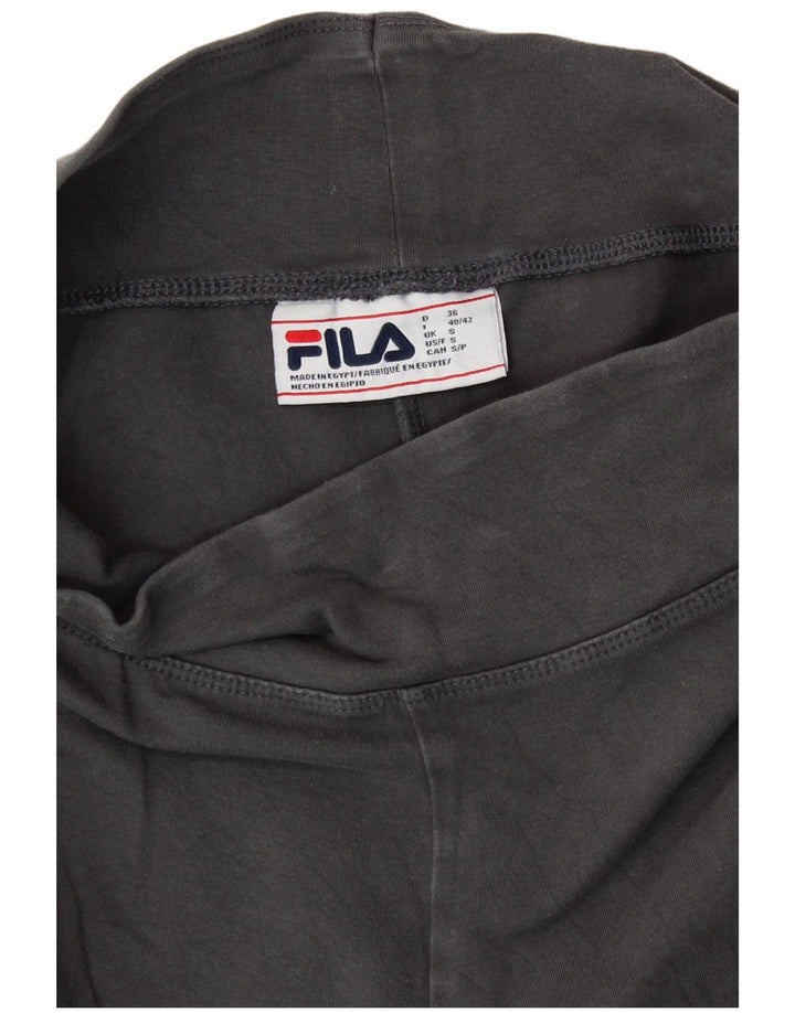 Fila Womens Graphic Leggings UK 10 Small Grey Cotton