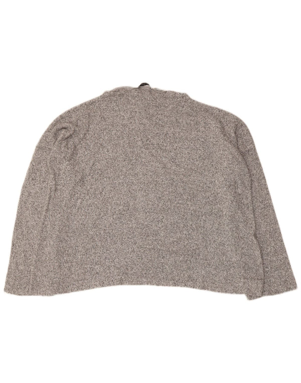 Top Zara da donna a maniche lunghe UK 14 grigio medio chiazzato