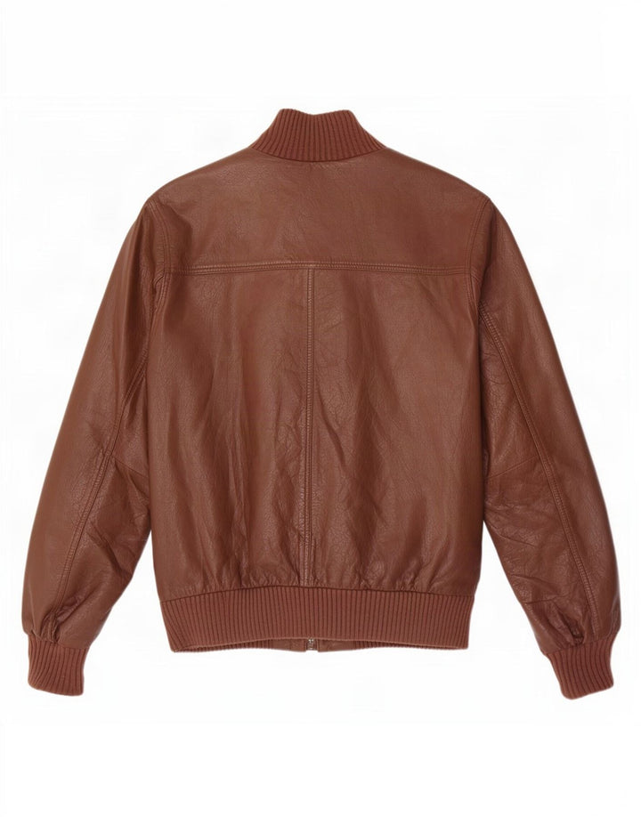 Giacca in pelle bomber da uomo Timberland UK 38 Marrone medio