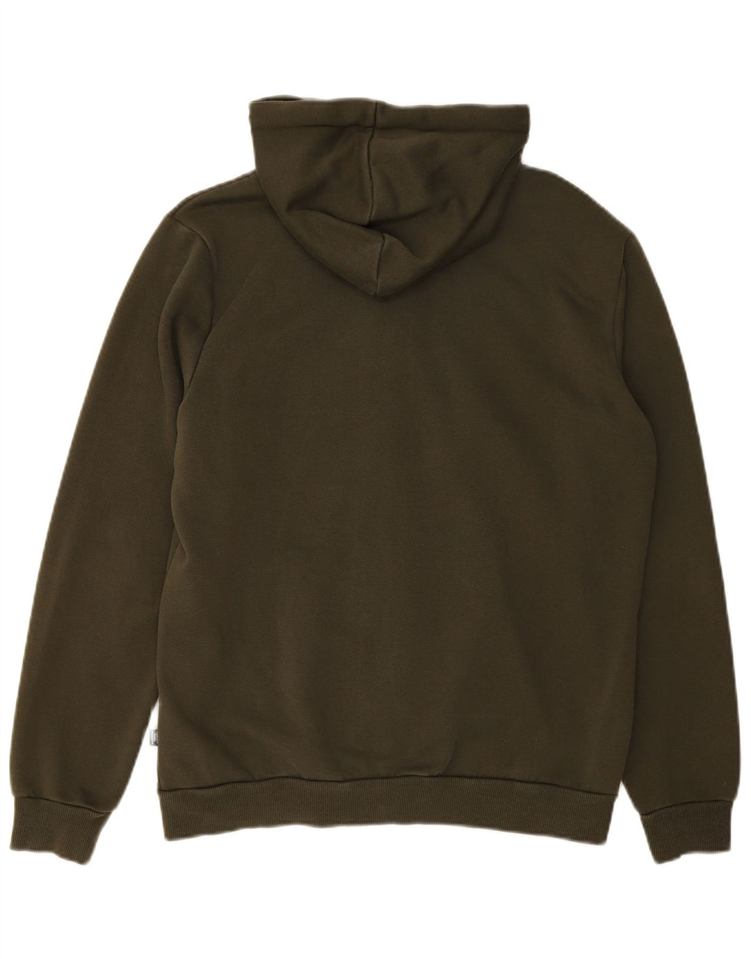 Suéter masculino PUMA com capuz e zíper gráfico médio algodão cáqui