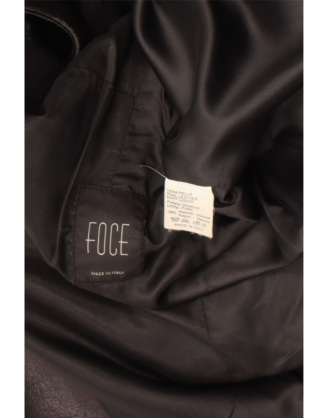 Vintage Womens Leather Coat UK 14 Medium Black Leather