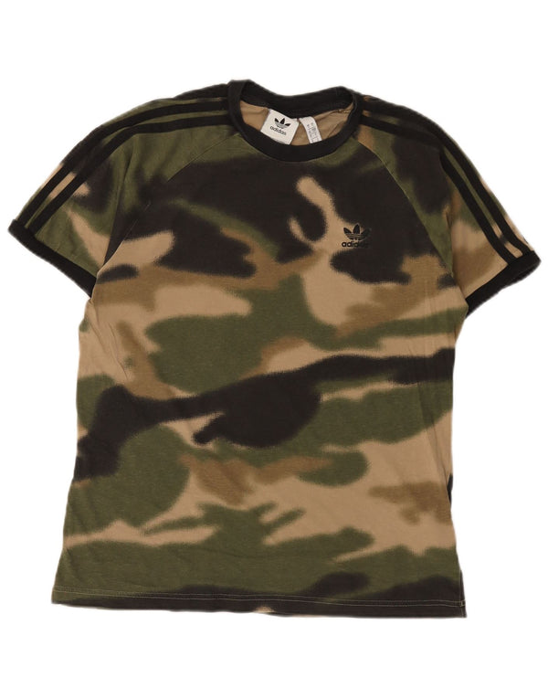 Adidas T-Shirt Homme Haut Petit Vert Camouflage Coton