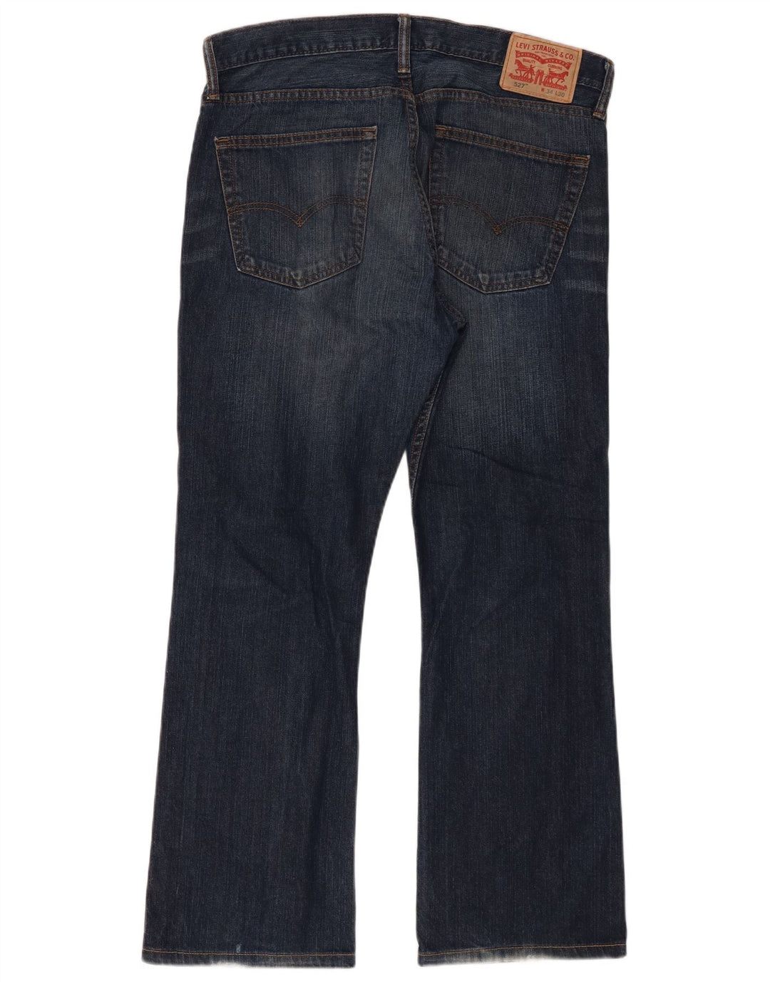 Levi's Uomo 527 Bootcut Jeans W34 L30 Blu Navy Cotone