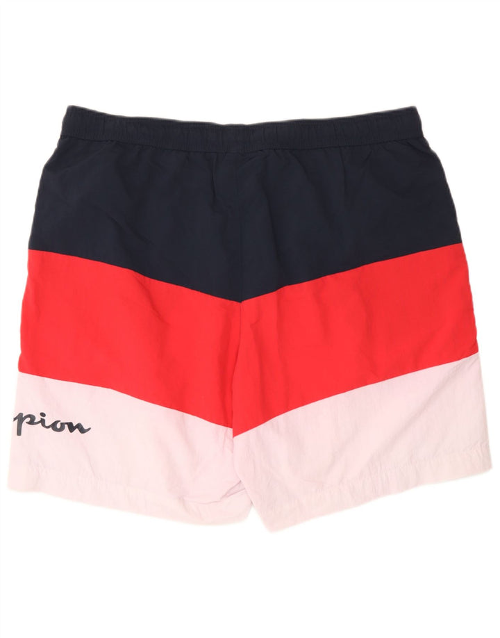Champion Mens Swimming Shorts 2XL  Navy Blue Colourblock Polyester