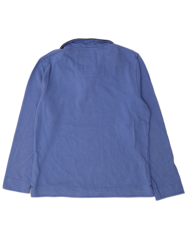 Besætningstøj Herre sweatshirt med lynlåshals XL blå bomuld