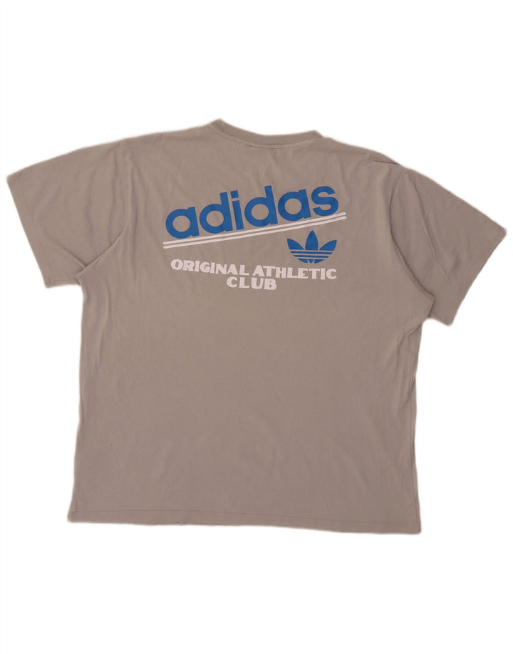 Adidas Mens T-Shirt Top XL Grey Cotton