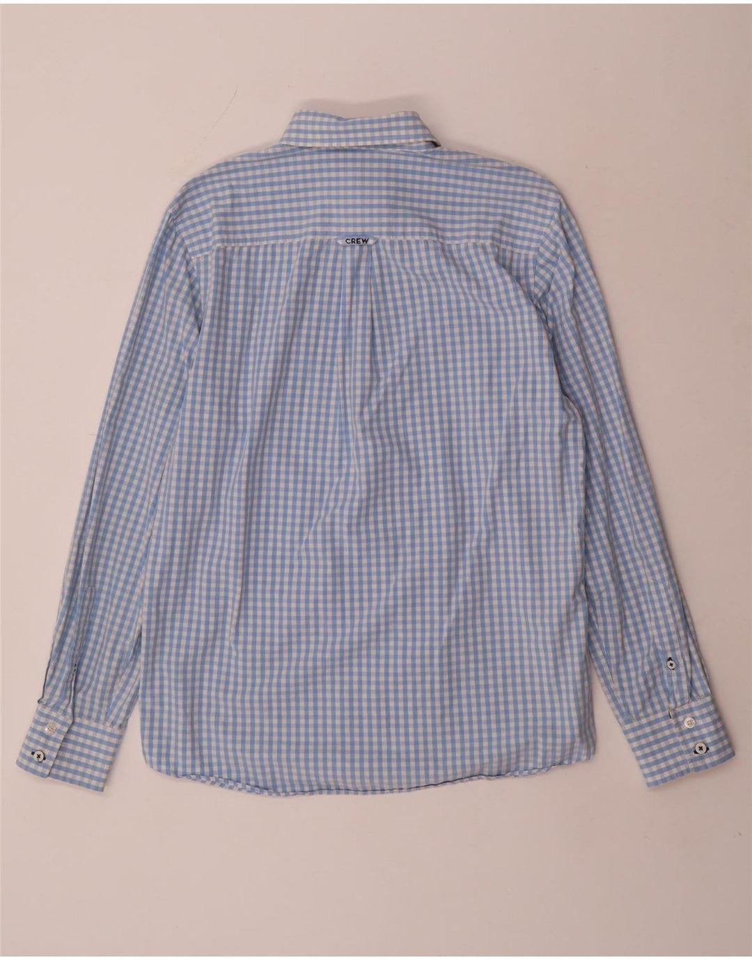 Crew Clothing Camisa de corte clásico para hombre Vichy azul medio