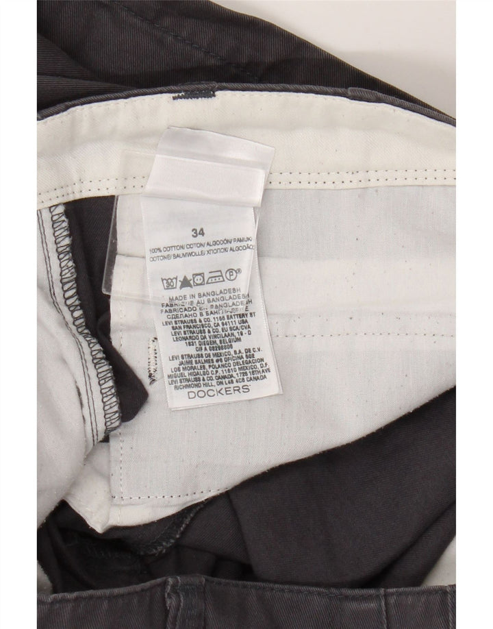 Dockers Mens Cargo Shorts W34 Large Navy Blue Cotton