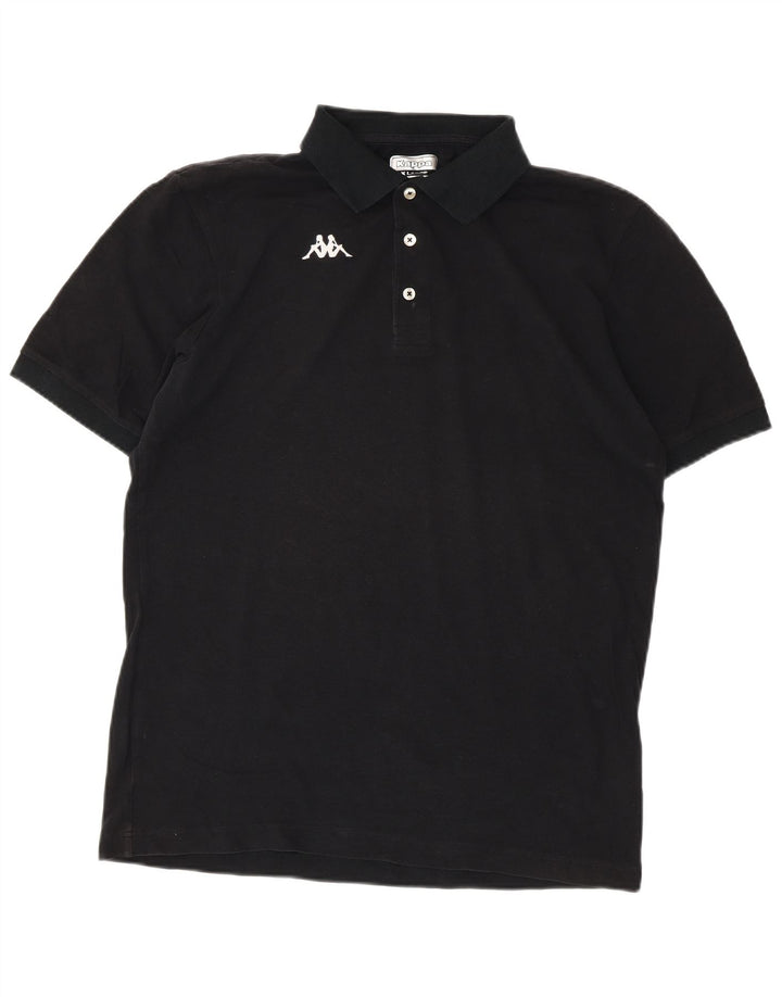 KAPPA Mens Polo Shirt XL Black Cotton