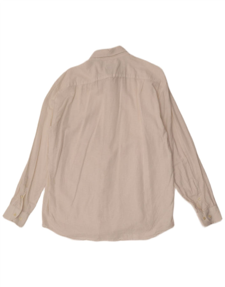 ROCCOBAROCCO Мужская рубашка размер 44 17 1/2 XL белая